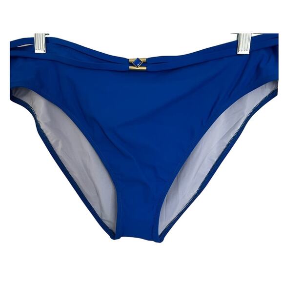 Gottex Bikini Bottom Womens Size 14 GTX Sapphire Blue Jeweled Bottoms Bikini NWT - Picture 1 of 6